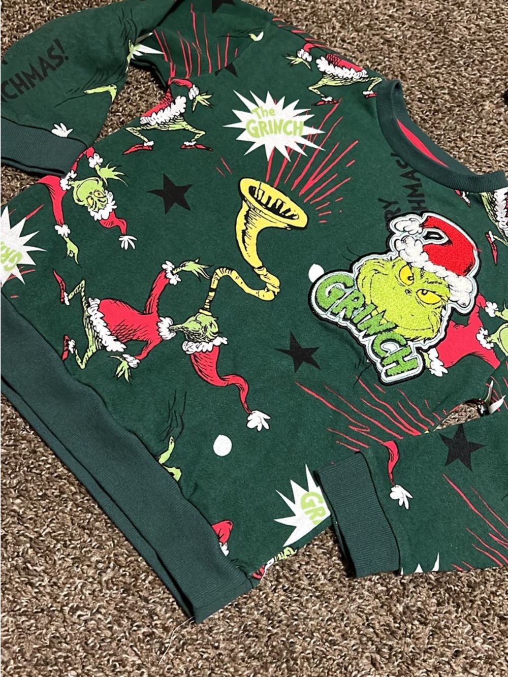 The Grinch Kids' Green Holiday Sweatshirt